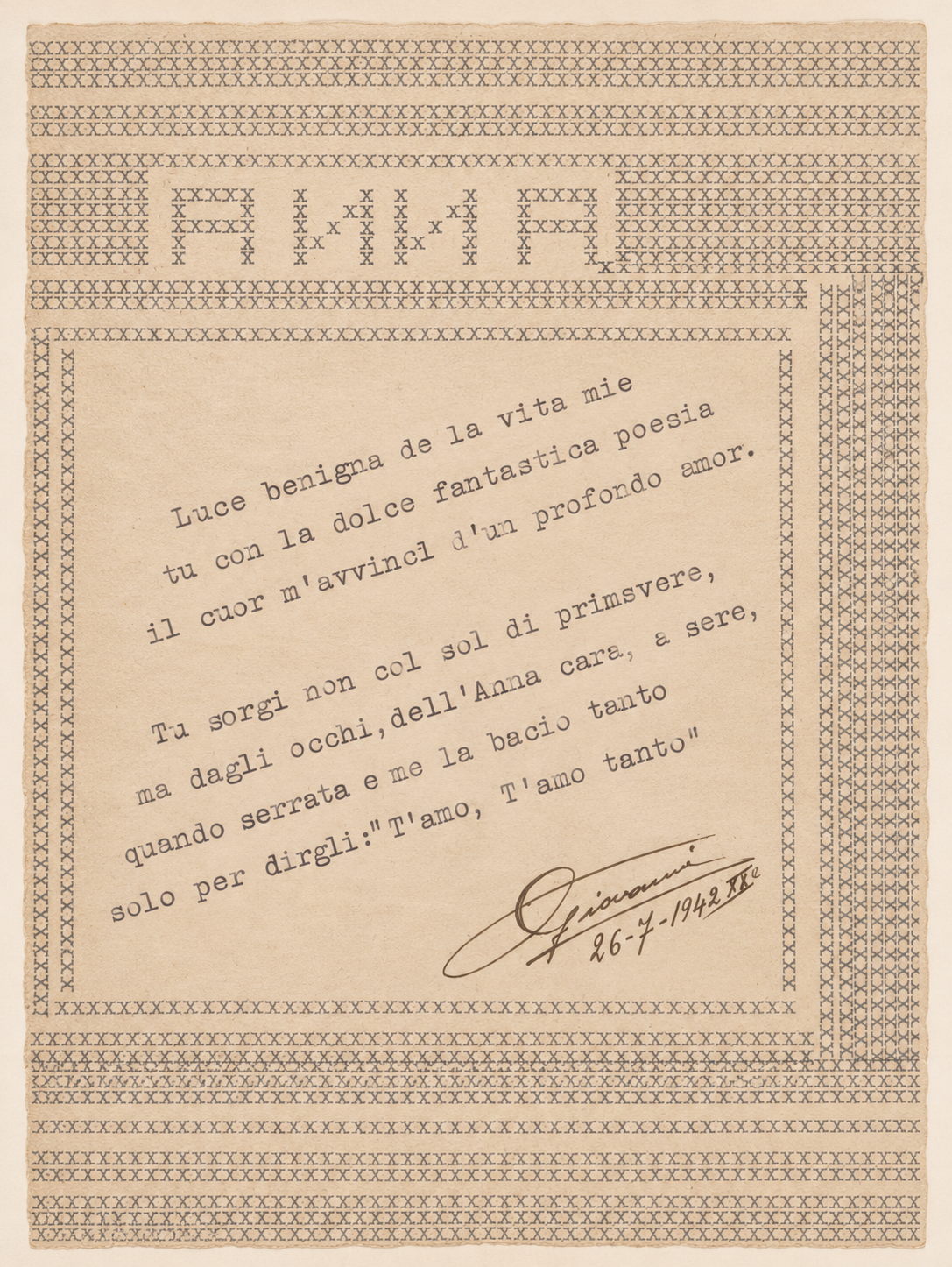 Copertina — manoscritto di Giovanni